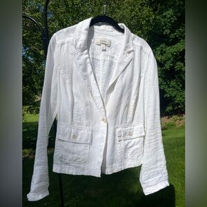 CASLON 100% Linen Jacket Spring Summer Women’s Size M Blazer Casual